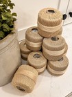 Vtg French Dmc Superba  30    40 Crochet Thread Ecru 250 Yds spool Lot Of 10