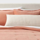 Gingham Os Oblong Dec Pillow Khaki ivory - Threshold  Cotton Rectangle