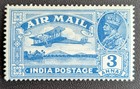 India 1929 3 Annas Air Mail Stamp With    extra Spoke    Variety