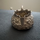 Antique Silver Plated Repouss   Floral Creamer - Exquisite Craftsmanship 