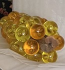 Vtg Large Lucite Acrylic Grape Cluster Dual Orange Yellow Driftwood Mcm 15 
