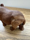 Vintage Hand Carved Wooden Rhino Solid Teak Wood Approximately 6    Inches Long