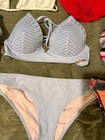 Women   s Bikini Swimwear Mixed Lot Multicolor Striped Polyester Size S m