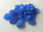 30 Pieces Cornflower Blue Beach Sea Glass For Jewelry