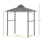 8  X 5  Hardtop Grill Gazebo With Double Roof Bbq Gazebo