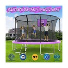 8ft 10ft 12ft 14ft Outdoor Trampoline With Safety Enclosure Net And Ladder  A   