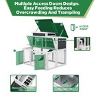 2-tier Weatherproof Chicken Coop Double Open Roof Poultry Cage W  Removable Tray