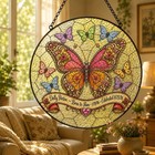 Dolly Parton Stained Glass Suncatcher Butterfly Cowgirl Country Music Fan Gift