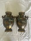 Pair Of Rare Antique Bronze Chinese Vases