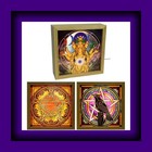 3 Panel Glass Lightbox  Wiccan  Pentacle  Raven  Goddess  3d Wood Night Light