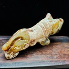 Chinese Collectible jade Hand-carved  ancient Jade Beast Statue Pendanth345