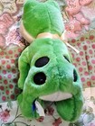Russ Berrie Shining Stars Green Frog Soft Plush Stuffed Animal Excellent