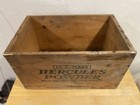 Vintage Wooden Hercules Powder Dynamite Explosives Box Approx 18  X 12  X 9 