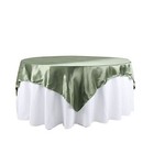 Eucalyptus Green Satin 72x72  Square Table Overlay Wedding Party Catering