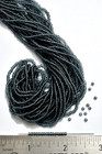 10 0 Seed Czech Glass Beads Transparent Black Diamond Gray Vintage Grey Hank
