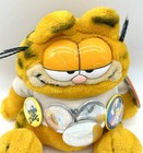 Vintage 1978 Garfield Sitting Plush United Feature By Dakin With Vtg Buttons