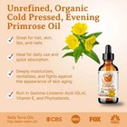 Organic Cold-pressed Evening Primrose Oil 100  Pure Skin Hair Face Moisturizer