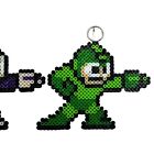 Mega Man Sprite Perler Pixel Art Bead Retro Nes Capcom Nintendo Handcrafted