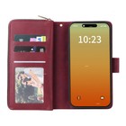9 Cards Zipper Leather Flip Wallet Case Cover For Iphone 17 16e 15 14 13 12 11 7