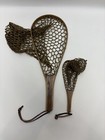 Vintage Wooden Trout Fishing Net Dip Set Of 2 Small And Medium 14  Length