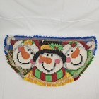 Vintage Caron Wonderart Merry Men Christmas Rug Latch Hook Wall Hanging