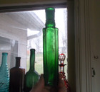 1880s Pretty Emerald Green Paneled Capers Bottle Shown Dug In Our Video