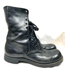 Vintage Us Army Combat Jump Boots Size 12 N Black Leather 60s Bf Goodrich