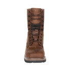 Rocky Square Toe Logger Waterproof Mens Brown Wide Work   Safety Boots