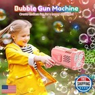 Bubble Machine Gun  Bubble Gun With Colorful Lights bubble Solution  Bubble G