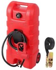 Portable 15 Gallon Fuel Caddy Gas Tank Diesel Transfer Pump 10ft Hose