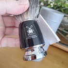 New M  hle Rytmo Pure Badger Shaving Brush Black Resin Handle 81m226 Germany 