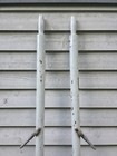Vintage Old Wooden Gray Grey Paddles Oars With Oarlocks  Very Long  Measures 90 
