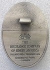 Fire Mark  Franklin Mint-insurance Co Of North America  ina  Eagle-pewter Plaque