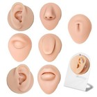 Silicone Model Body Part Displays Set   7pcs Soft Body Piercing Practice Model 