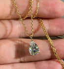 Rare 4 50 Ct Certified Treated Off White Diamond Solitaire Pendant In 925 Silver