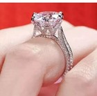 2 5ct Round Cut Moissanite Diamond Women s Engagement Ring 14k White Gold Plated