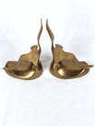 Vintage Brass Seagull Bookends Mid Century Modern Abstract Bird Sculpture Mcm