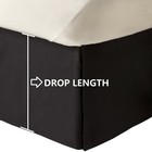 3 Side Tailored Pleated Bed Skirt Solid Black 625 Tc Egyptian Cotton