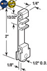 Prime-line G 3102 1 2 In  Diameter Flat Edge Steel Roller 1 Pack  Silver