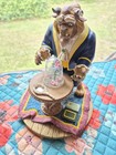 Disney The Beast With Rose Figurine 7 5  Beauty And The Beast Figure Resin Rare