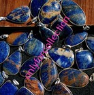 Natural Sodalite Gemstone 925 Sterling Silver Plated Wholesale Pendants Lot