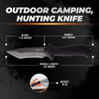 Oerla Tac Field Camping Knife D2 High Carbon Steel With G10 Handle Kydex Sheath