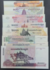 2001-15 Cambodia 50 100 500 1000 2000 5000 10000 50000 Riel Set Banknote Unc