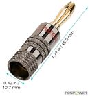 Dual Screw Audio Gold Plated Speaker Cable Wire Connector 4mm Banana Plug Jack