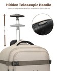 Hynes Eagle 42l Rolling Backpack 2 Wheels Carry-on Luggage Convertible Suitcase