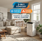 Airo Comfort 16000 Btu Portable Ac Heater Inverter Quiet Free Shipping New