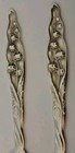 2 Whiting Lily Of The Valley Sterling Silver Flat Butter Knives Art Nouveau