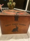  rare  Vintage Jack Daniel s White Rabbit Saloon Wooden Crate Box Metal Hinges