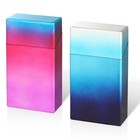 Cigarette Case Holder 20 100s King Size Coins Pills Lighter Sturdy Metal 2pack