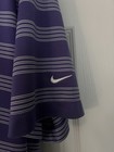 Nike Golf Performance Shirt Polo Men s Large Purple White Stripes Dri Fit